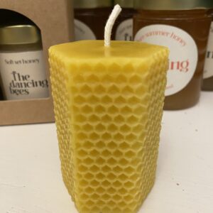 Hexagon honeycomb beeswax candle