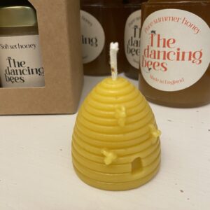 Beeswax skep candle